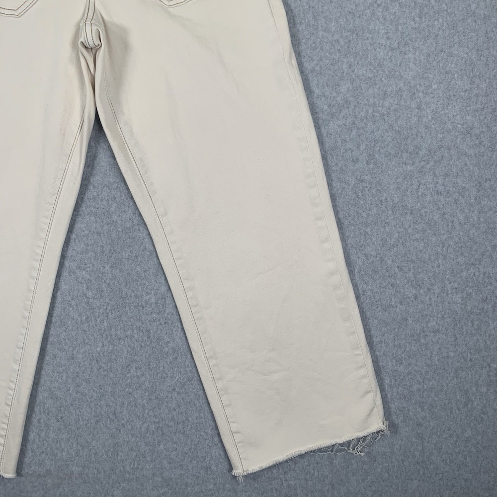 Judy Blue Jeans Garment Dyed Beige Wide Leg Crop Frey Hem Size 1/25 - Picture 5 of 16